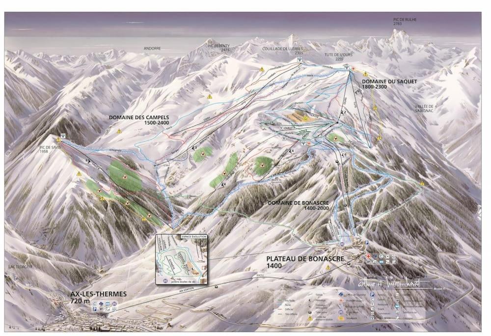 Grand Studio A La Montagne อักซ์-เลส์-แตร์มส์ ภายนอก รูปภาพ